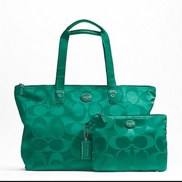 Coach Signature Getaway Nylon Packable Weekender Tote - Picture 1 of 12